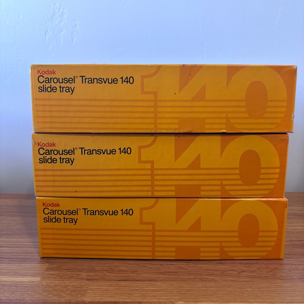 Kodak Carousel Transvue 140 Slide Tray Lot of 3 Projector AS IS